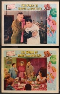 1d995 WORLD OF ABBOTT & COSTELLO 2 LCs 1965 Bud & Lou in boxing match & with Marjorie Main & family!