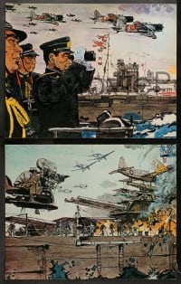 1d804 TORA TORA TORA 3 color 11x14 stills 1970 w/artwork of the incredible attack on Pearl Harbor!