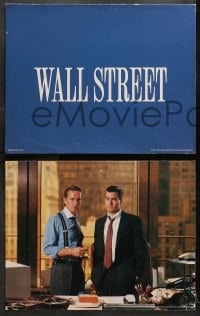1d021 WALL STREET 9 color 11x14 stills 1987 Michael Douglas as Gordon Gekko, Sheen, Stone, Hannah!