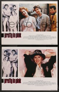 1d233 PRETTY IN PINK 8 English LCs 1986 great images of Molly Ringwald, Andrew McCarthy & Jon Cryer!