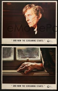1d035 AND NOW THE SCREAMING STARTS 8 LCs 1973 Peter Cushing, Beacham, Roy Ward Baker, horror!