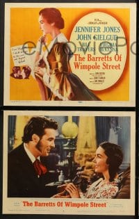 1d045 BARRETTS OF WIMPOLE STREET 8 LCs 1957 great images of Jennifer Jones as Elizabeth Browning!