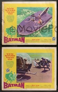 1d621 BATMAN 4 LCs 1966 DC Comics, Adam West, Burt Ward, great action scenes!