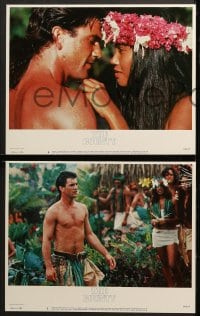 1d361 BOUNTY 7 LCs 1984 images of Mel Gibson, Anthony Hopkins, Liam Neeson, Mutiny on the Bounty!