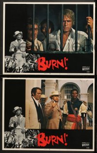 1d071 BURN 8 LCs 1970 Marlon Brando profiteers from war, directed by Gillo Pontecorvo!
