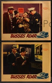 1d727 BUSSES ROAR 3 LCs 1942 Richard Travis & Julie Bishop, Willie Best, runaway bus with dynamite!