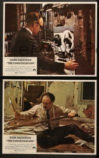 1d089 CONVERSATION 8 LCs 1974 Gene Hackman, Harrison Ford, Francis Ford Coppola directed!