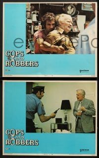 1d090 COPS & ROBBERS 8 LCs 1974 policemen Cliff Gorman & Joe Bologna stealing money!