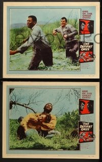 1d551 DEFIANT ONES 5 LCs 1958 escaped cons Tony Curtis & Sidney Poitier chained together fighting!
