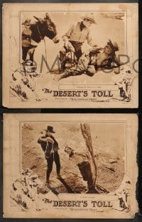 1d738 DESERT'S TOLL 3 LCs 1926 great images of Francis McDonald in a silent cowboy western!