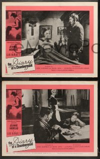 1d739 DIARY OF A CHAMBERMAID 3 LCs 1965 Jeanne Moreau, directed by Luis Bunuel!