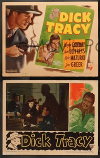 1d102 DICK TRACY 8 LCs 1945 detective Morgan Conway & Anne Jeffreys with Mazurki, rare complete set!