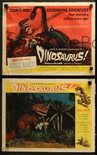 1d104 DINOSAURUS 8 LCs 1960 great special effects scenes with really fake looking dinosaurs!
