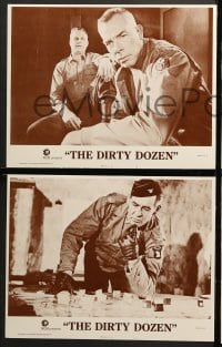 1d105 DIRTY DOZEN 8 int'l LCs R1975 Charles Bronson, Jim Brown, Lee Marvin, Aldrich WWII classic!