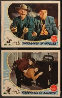 1d746 FIREBRANDS OF ARIZONA 3 LCs 1944 Smiley Burnette, Rex Lease, cool cowboy western images!