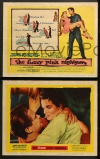 1d128 FUZZY PINK NIGHTGOWN 8 LCs 1957 sexy actress Jane Russell falls for her kidnapper Ralph Meeker