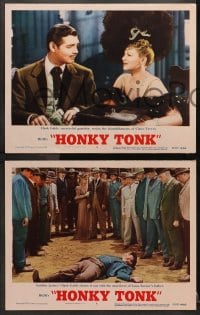 1d386 HONKY TONK 7 LCs R1955 sexy Lana Turner loves toughest gent Clark Gable, Albert Dekker!