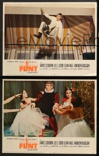 1d158 IN LIKE FLINT 8 LCs 1967 cool images of secret agent James Coburn & lots of sexy girls