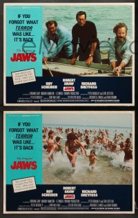 1d759 JAWS 3 LCs R1979 Roy Scheider, Robert Shaw, Richard Dreyfuss, Spielberg's shark classic!