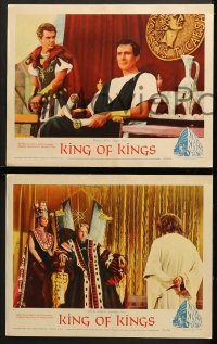 1d165 KING OF KINGS 8 LCs 1961 Nicholas Ray Biblical epic, Hurd Hatfield as Pontius Pilate!