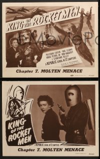 1d667 KING OF THE ROCKET MEN 4 chapter 7 LCs 1949 sci-fi images of Coffin, complete set with tc!