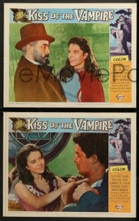 1d167 KISS OF THE VAMPIRE 8 LCs 1963 Hammer horror, Clifford Evans, sexy vampire Isobel Black!