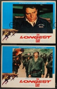 1d582 LONGEST DAY 5 LCs R1969 Zanuck's World War II D-Day movie with 42 international stars!
