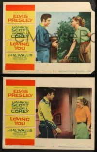 1d671 LOVING YOU 4 LCs 1957 great images of Elvis Presley & pretty Dolores Hart!