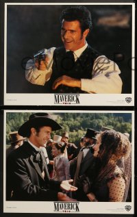 1d194 MAVERICK 8 LCs 1994 Mel Gibson, Jodie Foster, James Garner, gambling images!