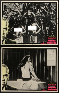 1d588 MONDO BALORDO 5 LCs 1967 Boris Karloff unlocks man's oldest secrets & exposes them, Italian!