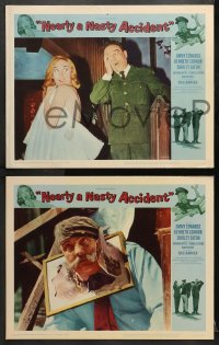 1d211 NEARLY A NASTY ACCIDENT 8 LCs 1962 sexy Shirley Eaton, Jimmy Edwards, Kenneth Connor