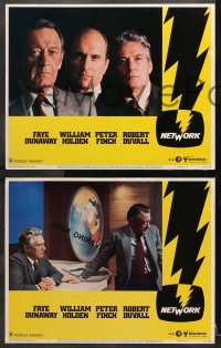 1d770 NETWORK 3 LCs 1976 William Holden, Duvall, Finch, Paddy Chayefsky, Sidney Lumet classic!