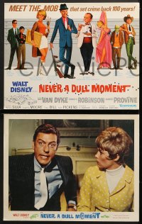 1d213 NEVER A DULL MOMENT 8 LCs 1968 Disney, Dick Van Dyke, Edward G. Robinson, Dorothy Provine!