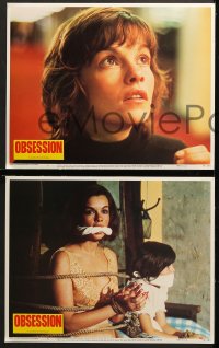 1d219 OBSESSION 8 LCs 1976 Brian De Palma, Paul Schrader, Genevieve Bujold, Cliff Robertson!