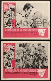 1d679 ONCE BEFORE I DIE 4 LCs 1966 sexy Ursula Andress, John Derek, violent acts of World War II!