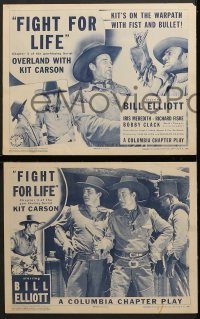 1d681 OVERLAND WITH KIT CARSON 4 chapter 3 LCs 1939 Wild Bill Elliot, Fight For Life!