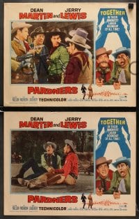 1d223 PARDNERS 8 LCs R1965 great full-length image of cowboys Jerry Lewis & Dean Martin!