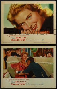 1d224 PARIS DOES STRANGE THINGS 8 LCs 1957 Jean Renoir's Elena et les hommes, Ingrid Bergman!