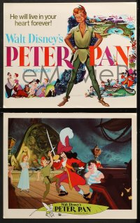 1d018 PETER PAN 9 LCs R1969 Walt Disney animated cartoon fantasy classic, great images!