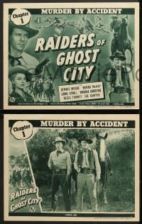 1d684 RAIDERS OF GHOST CITY 4 chapter 1 LCs 1944 Dennis Moore western serial, Murder by Accident!