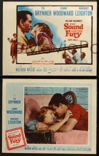 1d280 SOUND & THE FURY 8 LCs 1959 directed by Martin Ritt, Yul Brynner with hair, Joanne Woodward!