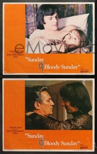 1d700 SUNDAY BLOODY SUNDAY 4 LCs 1971 directed by John Schlesinger, Glenda Jackson, Peter Finch!