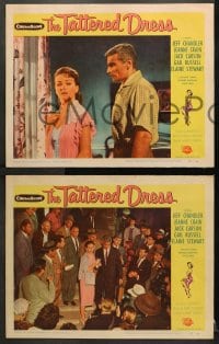 1d798 TATTERED DRESS 3 LCs 1957 Jeff Chandler & sexy Jeanne Crain exposed a town's hidden evil!