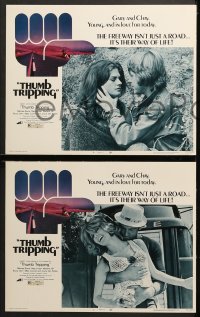 1d311 THUMB TRIPPING 8 LCs 1972 hitchhikers who are young and in love, Michael Burns, Meg Foster!