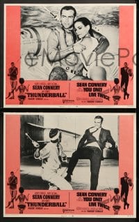 1d312 THUNDERBALL/YOU ONLY LIVE TWICE 8 LCs 1971 Sean Connery's 2 biggest James Bonds of all!