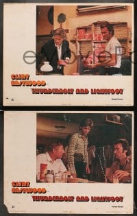1d313 THUNDERBOLT & LIGHTFOOT 8 LCs 1974 Clint Eastwood, Jeff Bridges, George Kennedy, Cimino!
