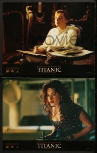 1d011 TITANIC 10 LCs 1997 Leonardo DiCaprio, Kate Winslet, James Cameron!