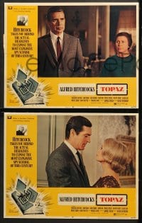 1d317 TOPAZ 8 LCs 1969 Alfred Hitchcock, John Forsythe, most explosive spy scandal of this century!