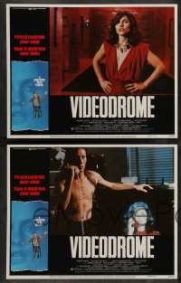 1d332 VIDEODROME 8 LCs 1983 David Cronenberg, James Woods, huge c/u of Debbie Harry, sci-fi!