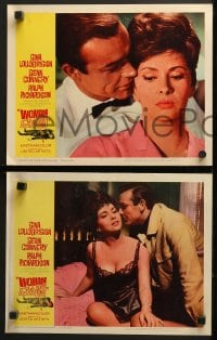 1d347 WOMAN OF STRAW 8 LCs 1964 Sean Connery & super sexy Gina Lollbrigida, Basil Dearden thriller!